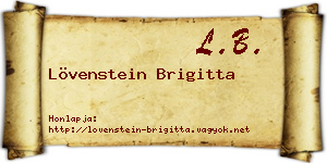 Lövenstein Brigitta névjegykártya